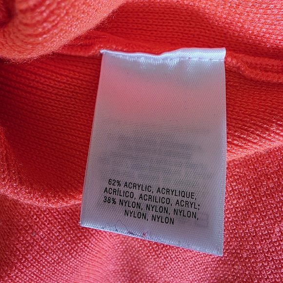 Anthropologie Harloe Belted Knit Top Bright Orange MEDIUM - Picture 9 of 11